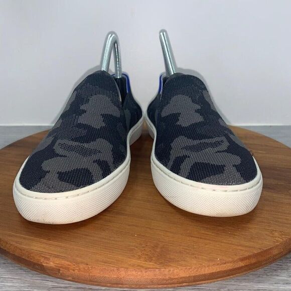 ROTHY’S Women’s Size 7 The Original Slip On Sneaker Camo Black /Grey /Blue - Picture 5 of 10